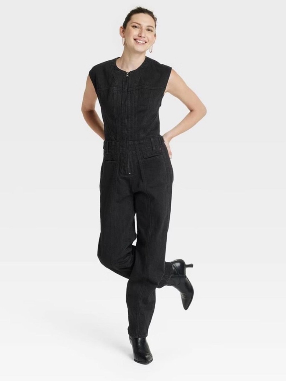 🌺NWT UNIVERSAL THEEAD BLACK DENIM JUMPSUIT SIZE 4🌺